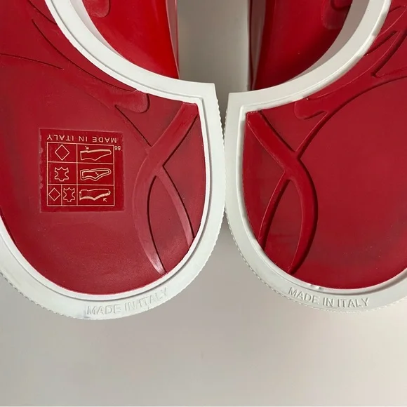 LIMITED EDITION Christian Louboutin High Top Sneaker Sz 41.5 Dolan Strass Trash - Picture 12 of 15